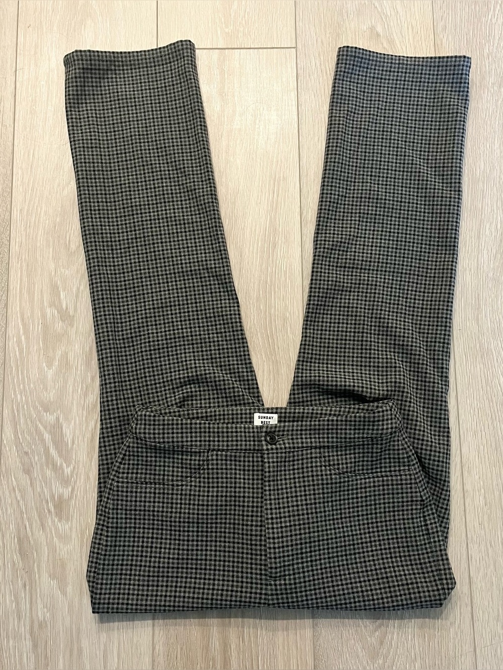 Sunday Best plaid high rise trousers